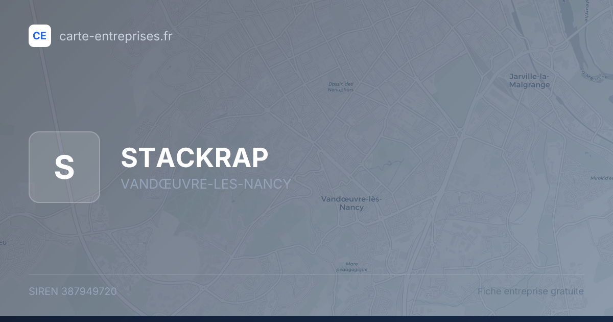STACKRAP — 387949720 — fiche entreprise