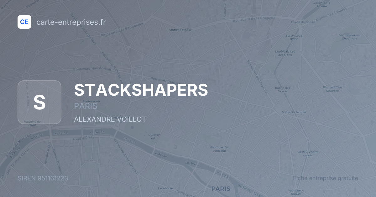 STACKSHAPERS — 951161223 — fiche entreprise