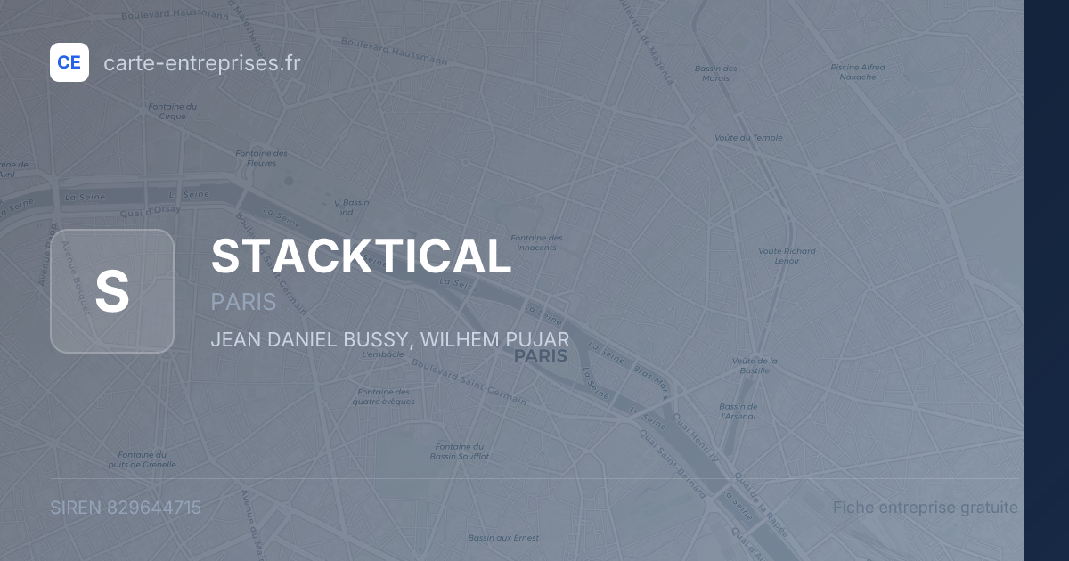 STACKTICAL — 829644715 — fiche entreprise