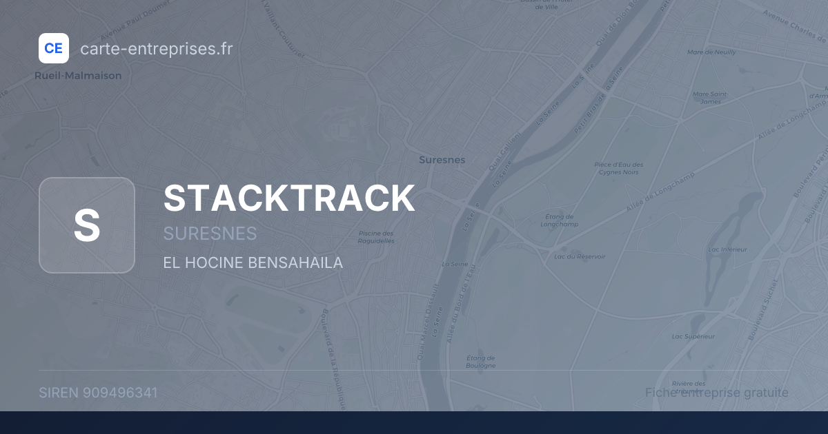 STACKTRACK — 909496341 — fiche entreprise