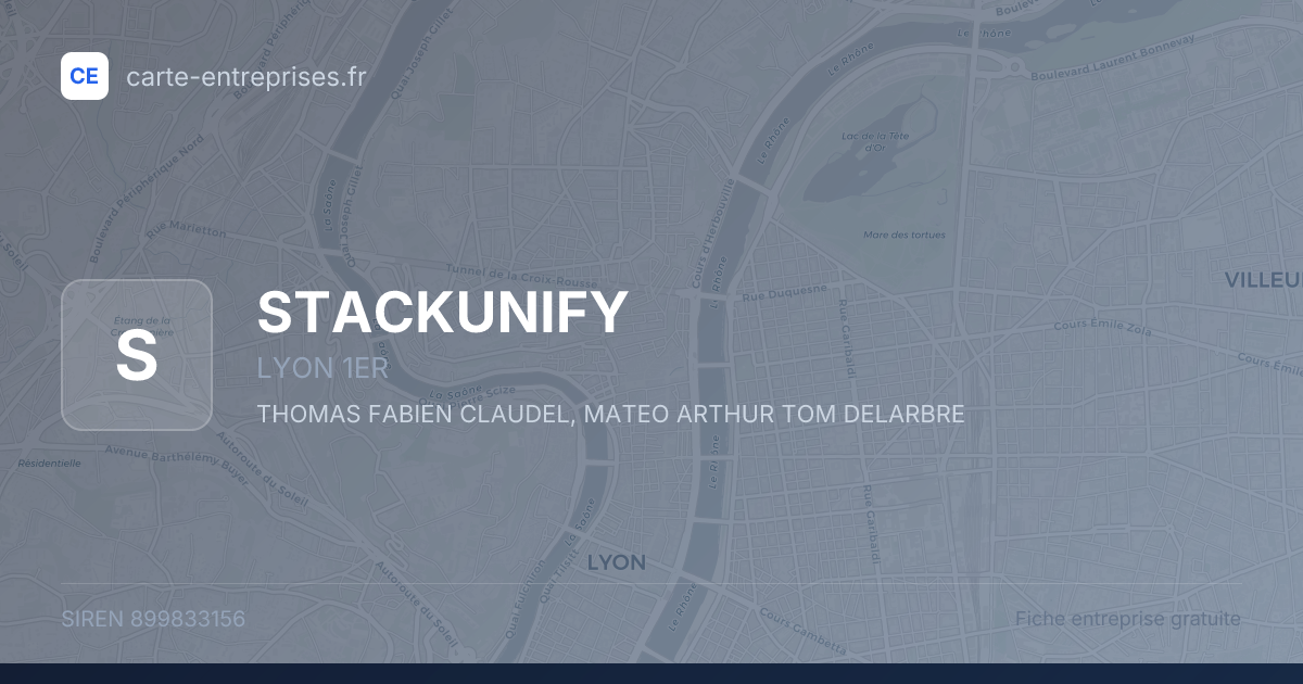 STACKUNIFY — 899833156 — fiche entreprise