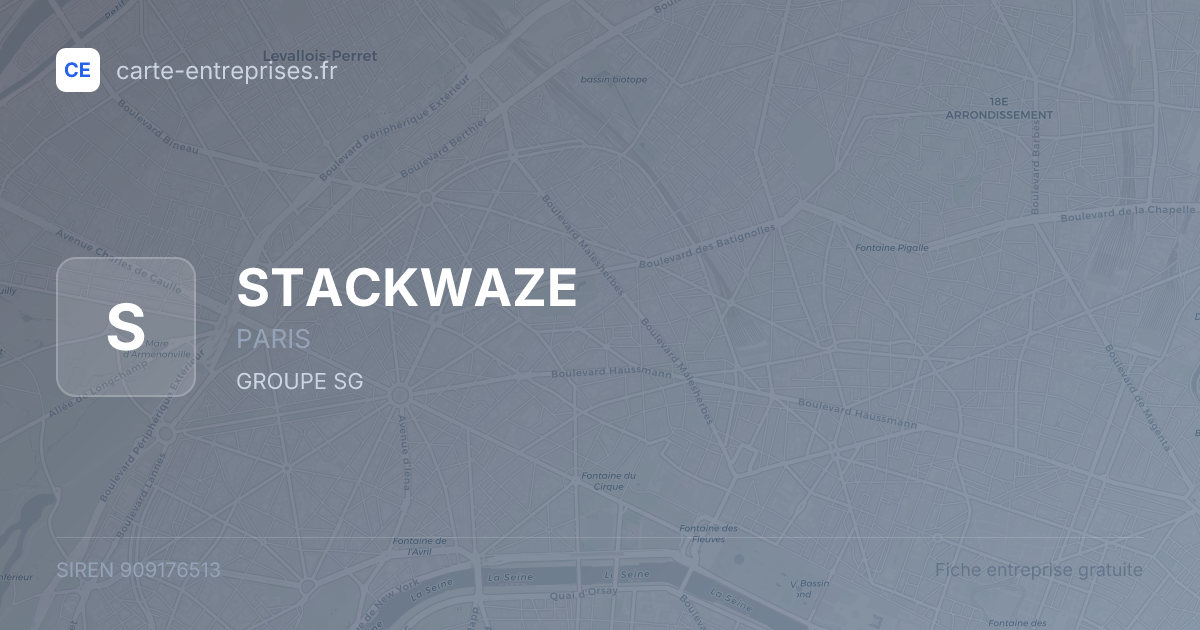 STACKWAZE — 909176513 — fiche entreprise