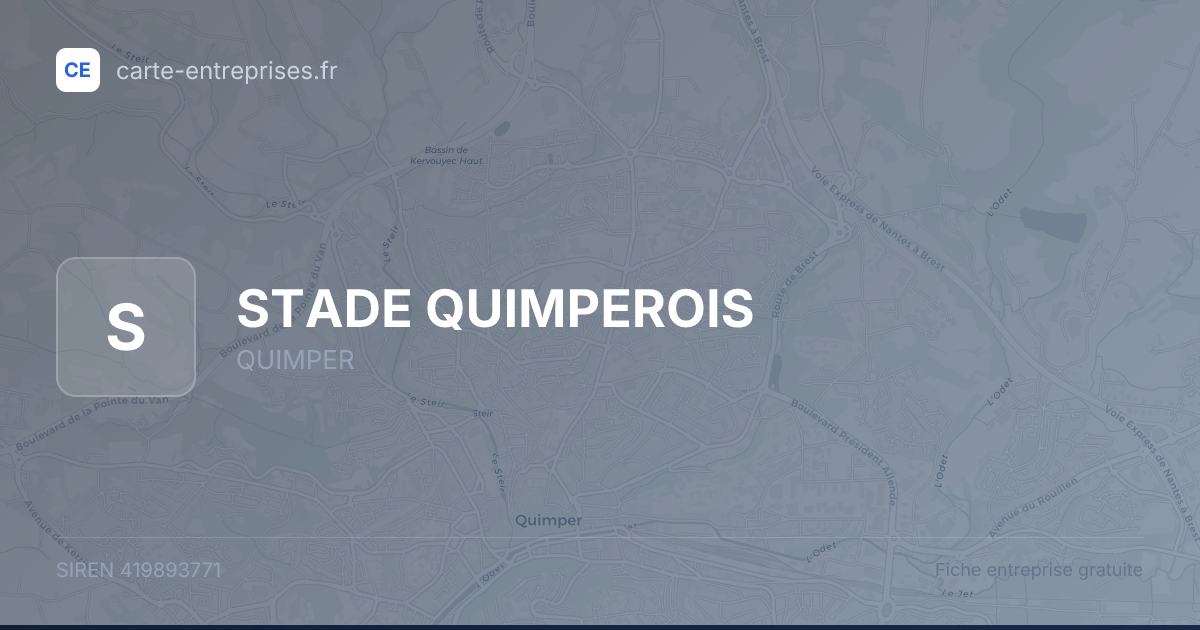 STADE QUIMPEROIS — 419893771 — fiche entreprise