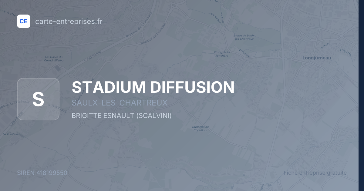 STADIUM DIFFUSION — 418199550 — fiche entreprise