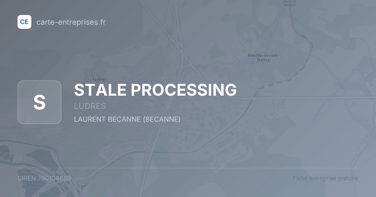 STALE PROCESSING — 790104889 — fiche entreprise