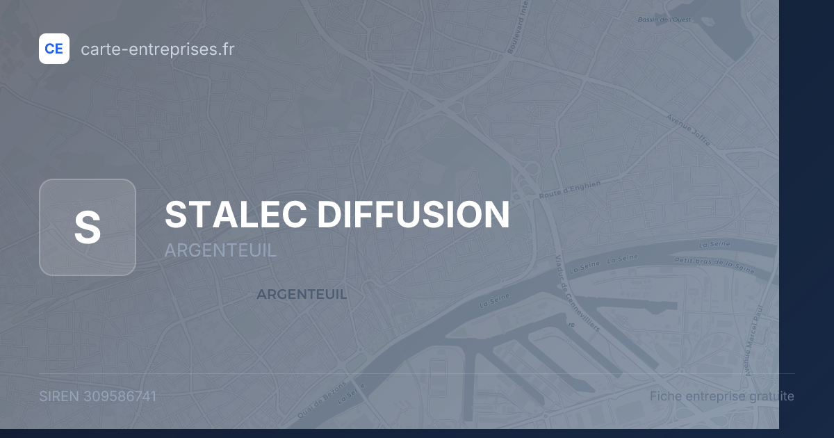 STALEC DIFFUSION — 309586741 — fiche entreprise
