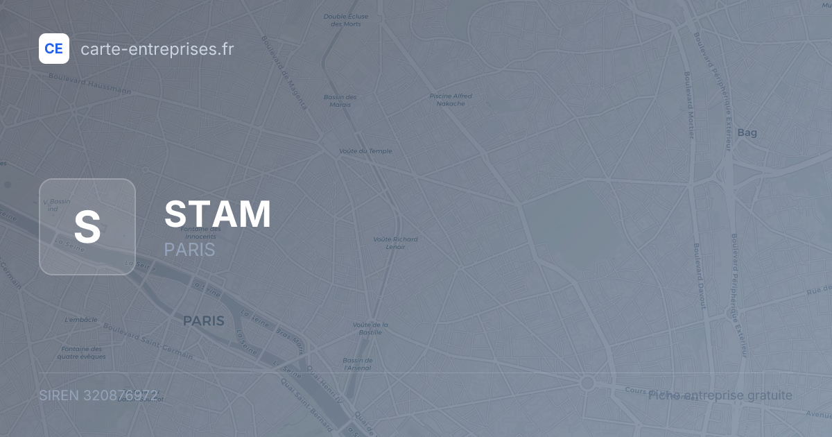 STAM — 320876972 — fiche entreprise