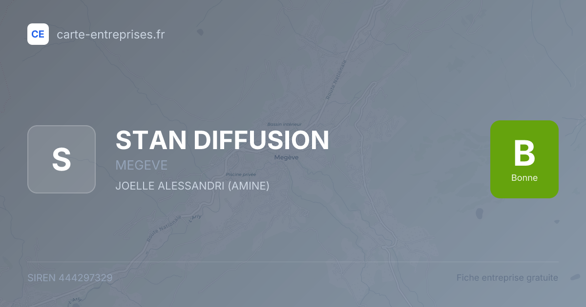 STAN DIFFUSION — 444297329 — fiche entreprise