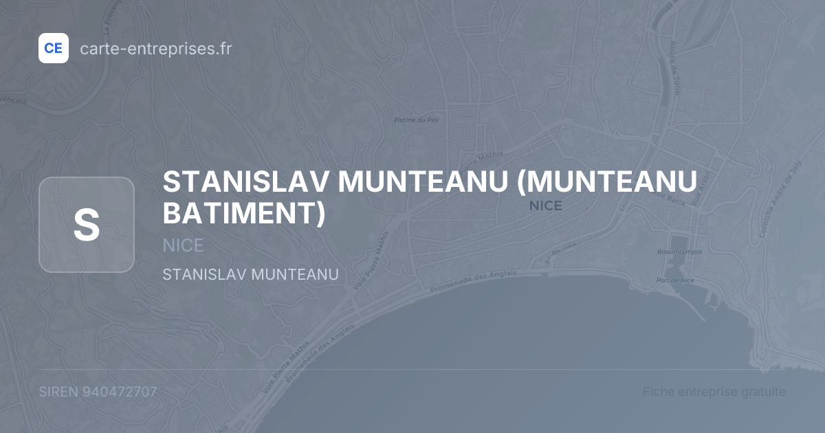 STANISLAV MUNTEANU (MUNTEANU BATIMENT) — 940472707 — fiche entreprise