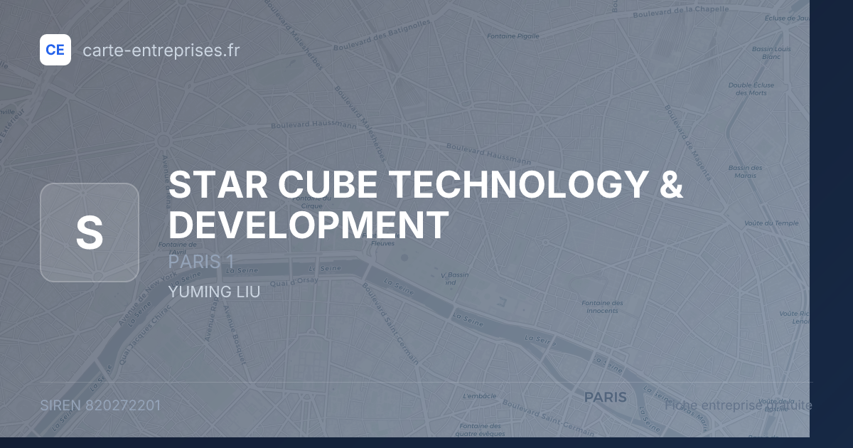 STAR CUBE TECHNOLOGY & DEVELOPMENT — 820272201 — fiche entreprise