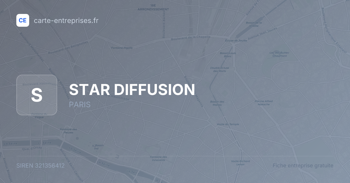 STAR DIFFUSION — 321356412 — fiche entreprise