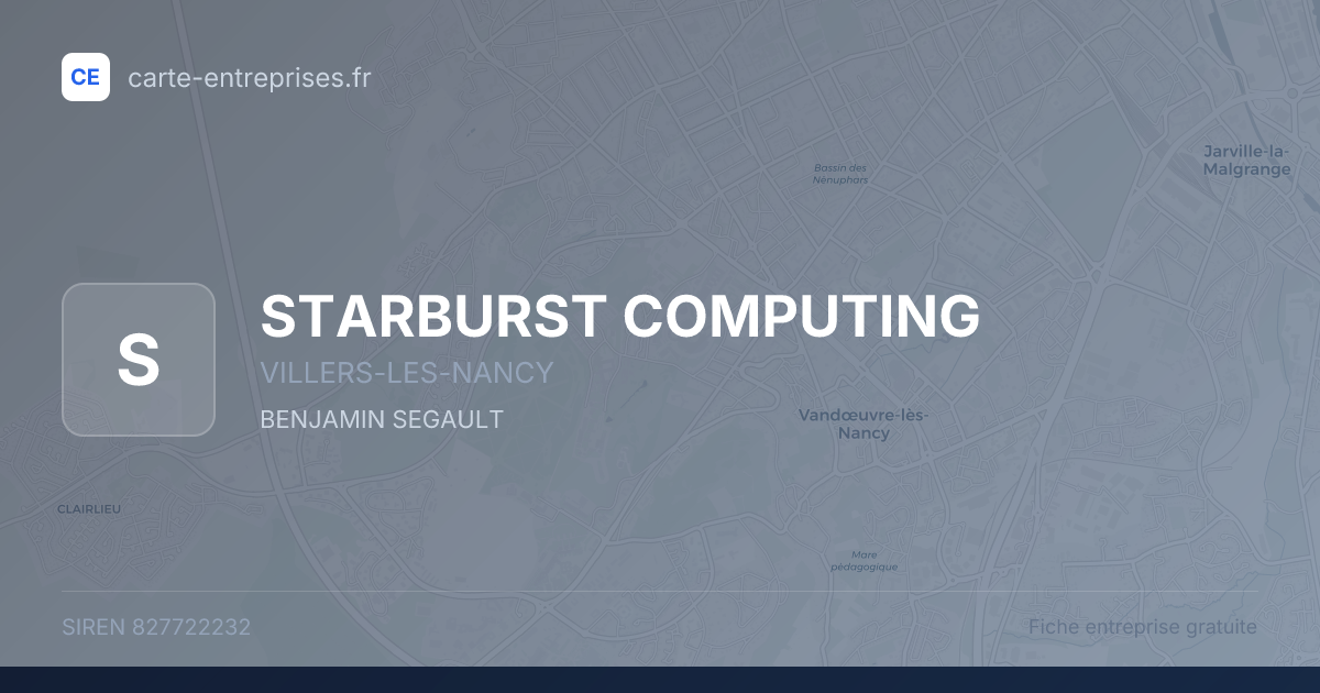 STARBURST COMPUTING — 827722232 — fiche entreprise