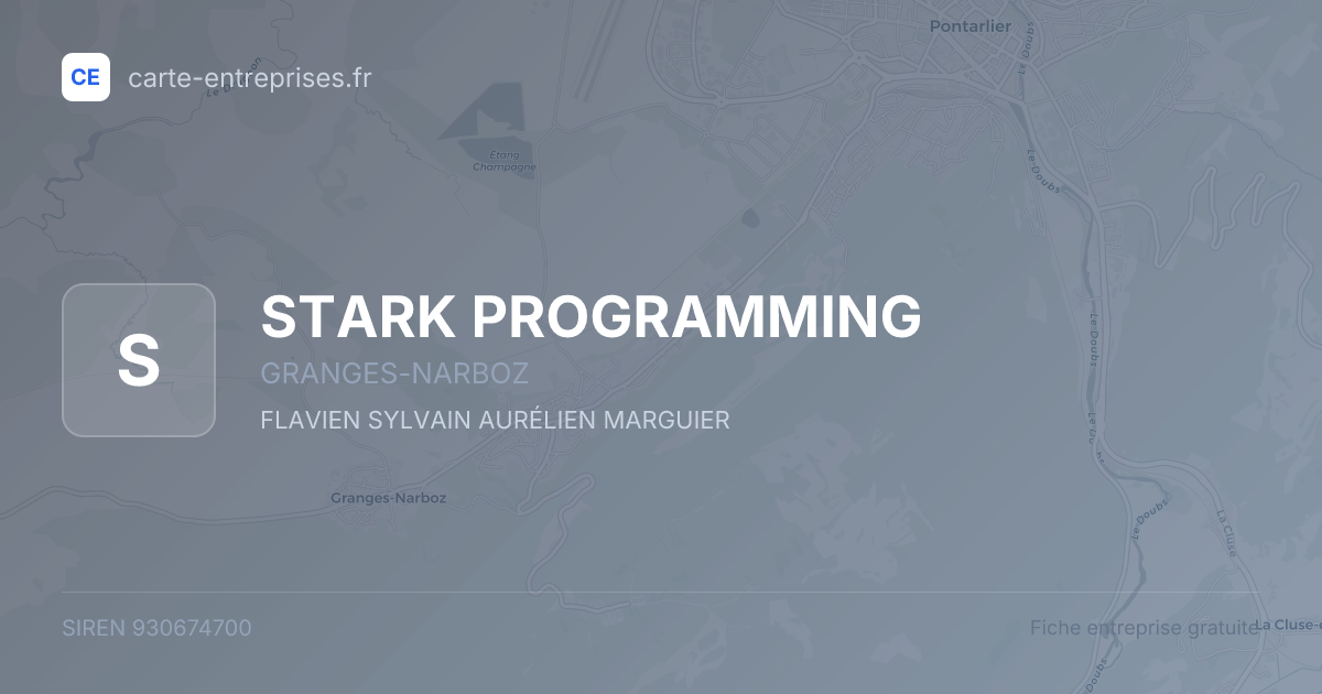 STARK PROGRAMMING — 930674700 — fiche entreprise