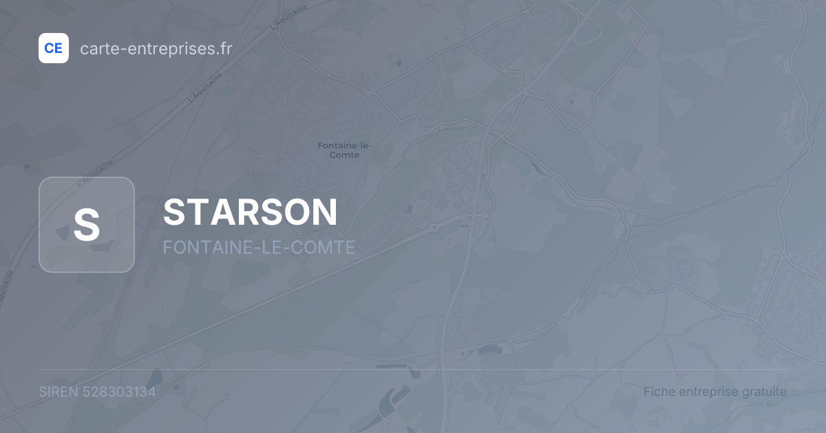 STARSON — 528303134 — fiche entreprise