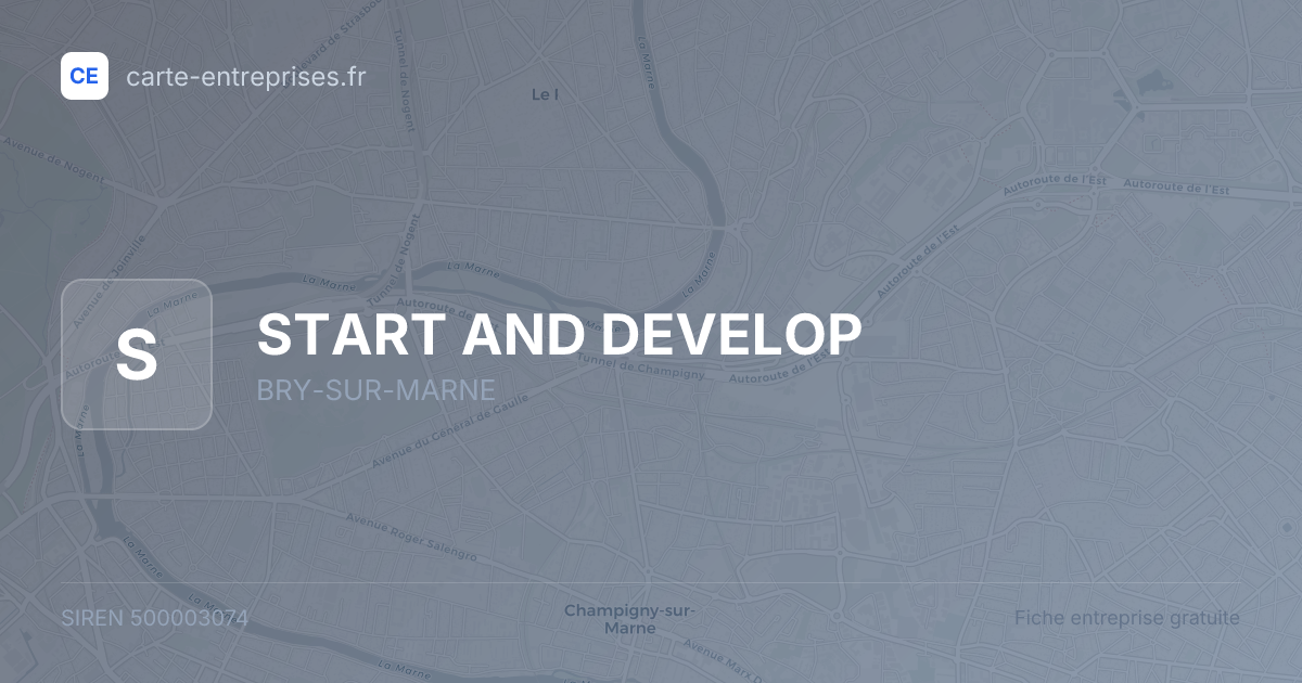 START AND DEVELOP — 500003074 — fiche entreprise