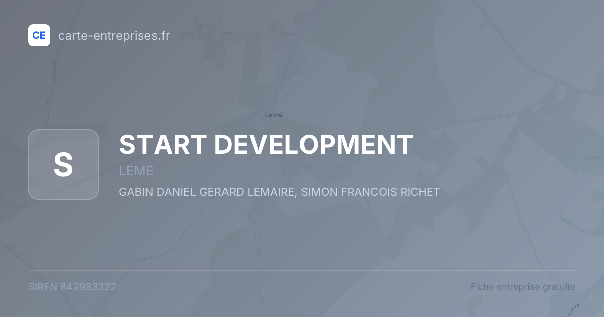 START DEVELOPMENT — 842983322 — fiche entreprise