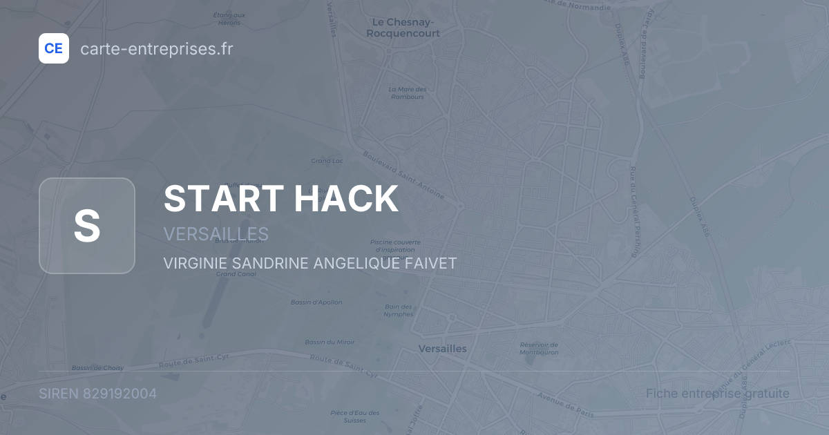 START HACK — 829192004 — fiche entreprise