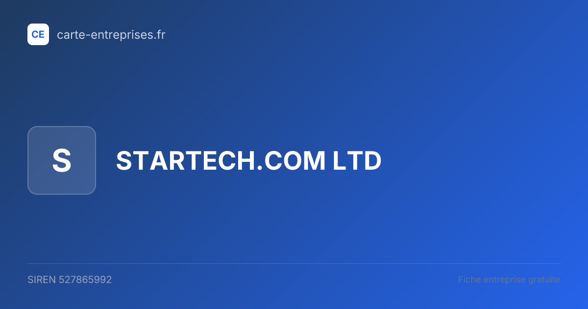STARTECH.COM LTD — 527865992 — fiche entreprise
