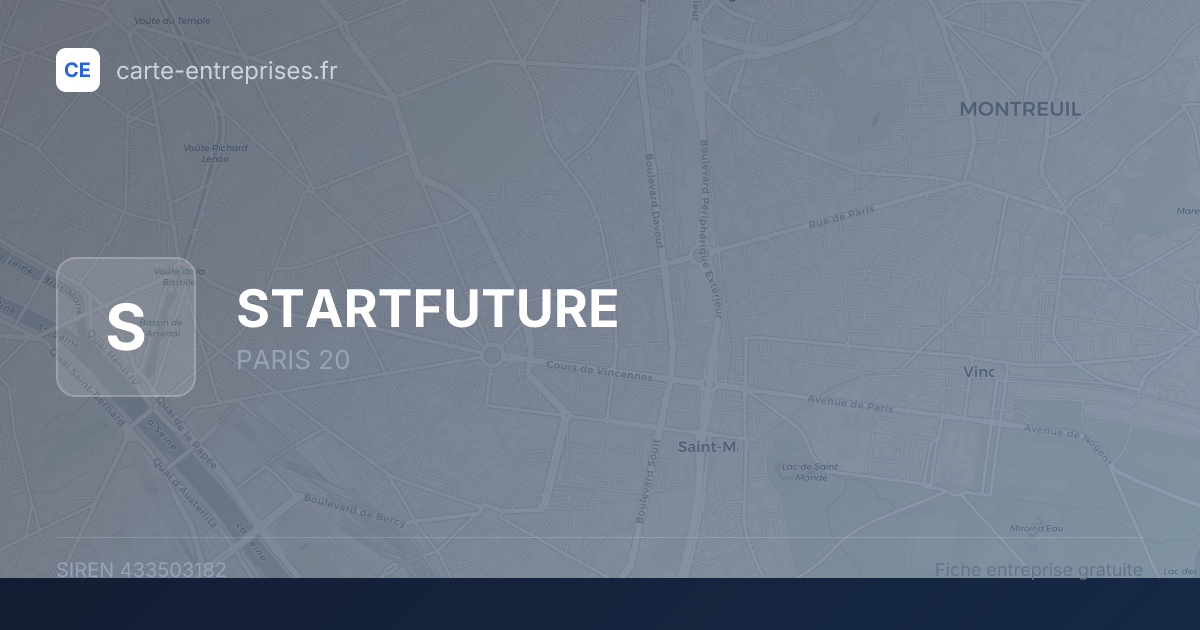 STARTFUTURE — 433503182 — fiche entreprise
