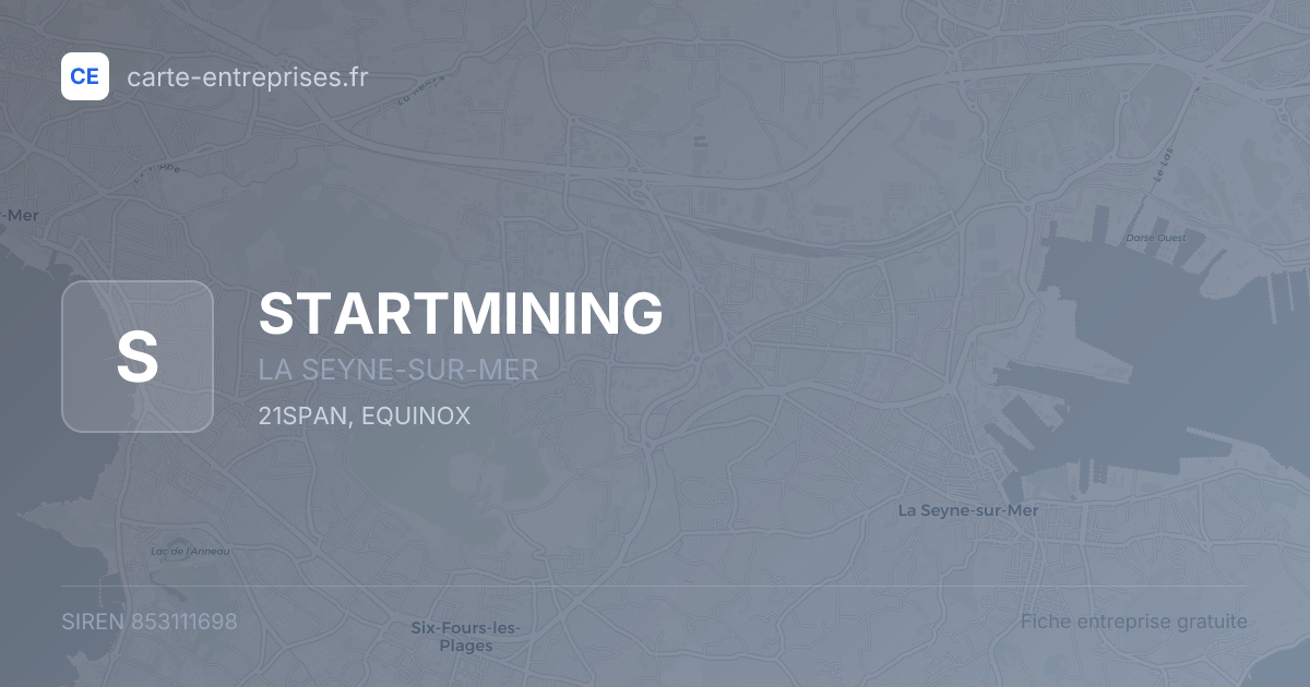 STARTMINING — 853111698 — fiche entreprise