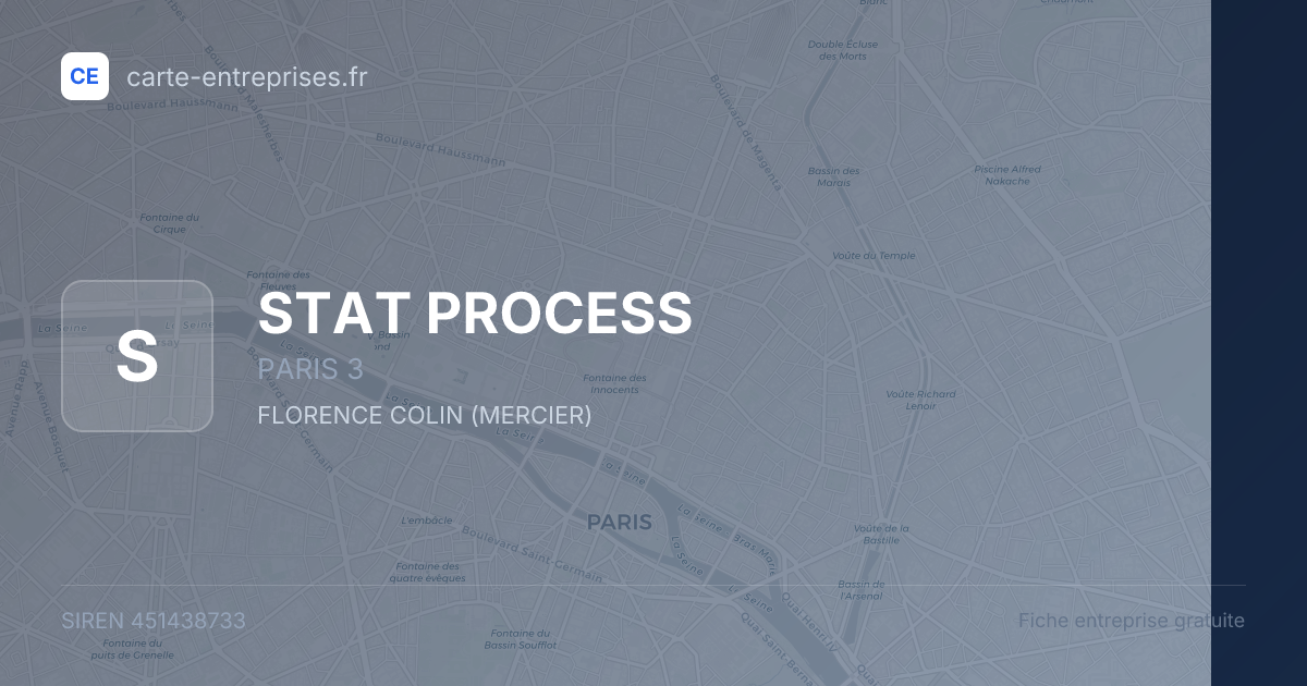 STAT PROCESS — 451438733 — fiche entreprise