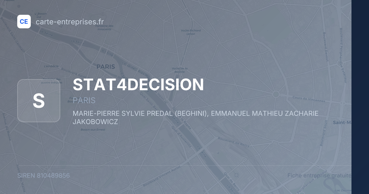 STAT4DECISION — 810489856 — fiche entreprise