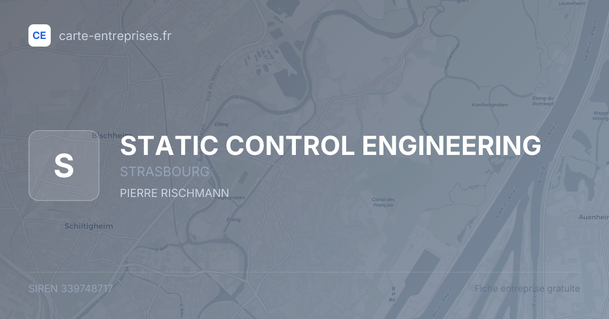 STATIC CONTROL ENGINEERING — 339748717 — fiche entreprise
