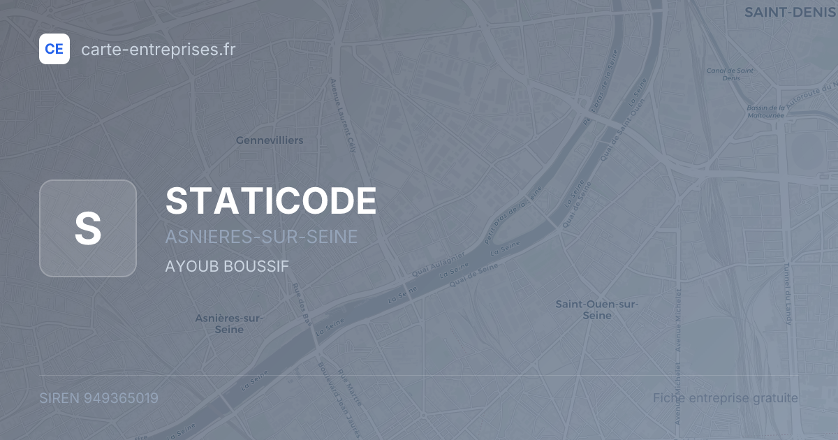 STATICODE — 949365019 — fiche entreprise
