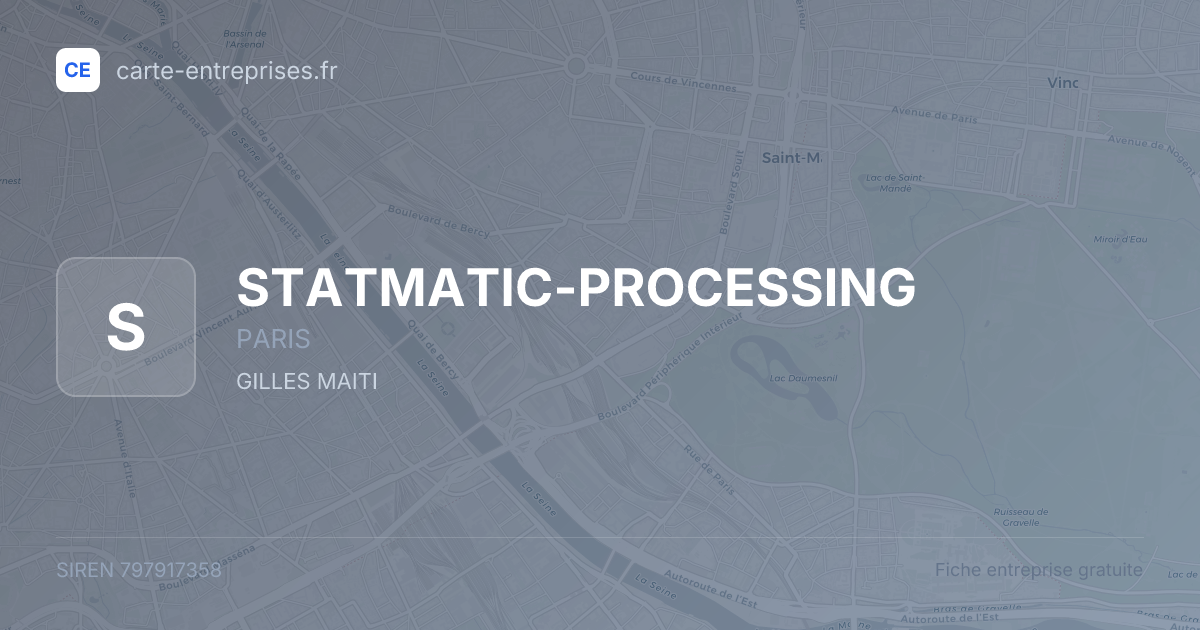 STATMATIC-PROCESSING — 797917358 — fiche entreprise