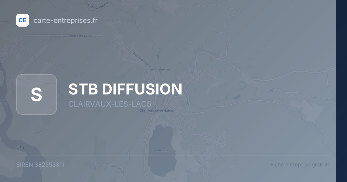 STB DIFFUSION — 382553311 — fiche entreprise