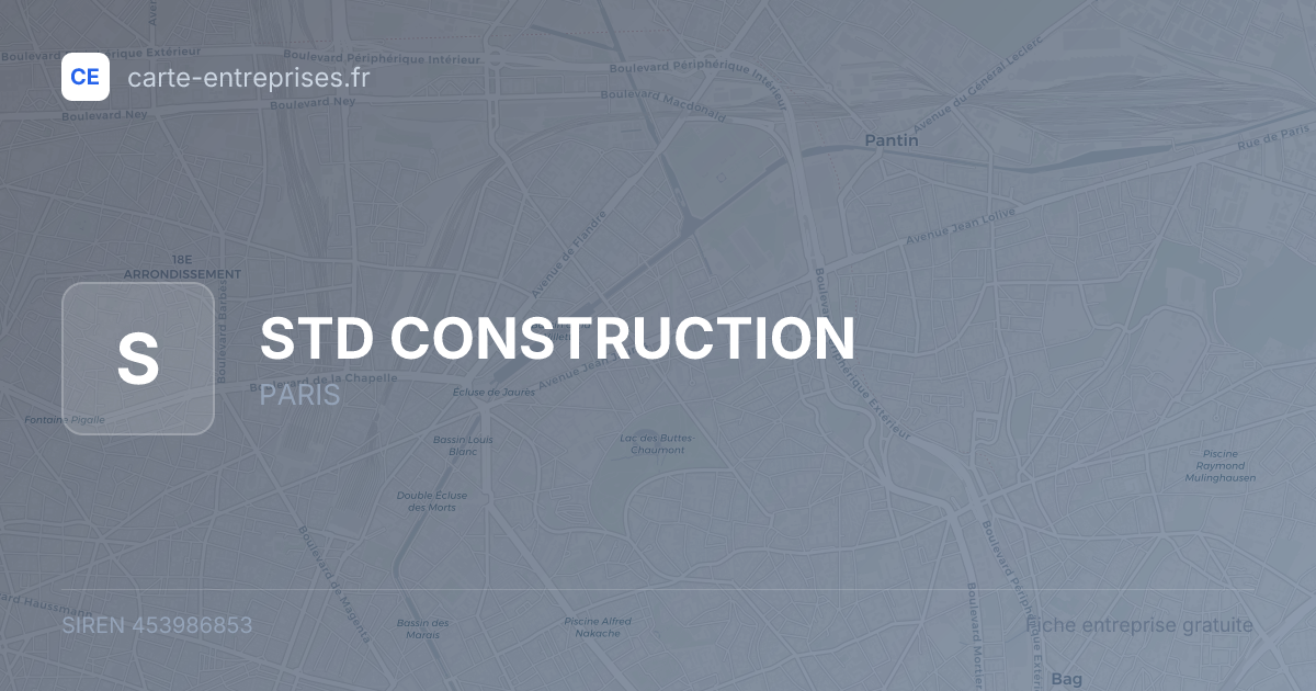 STD CONSTRUCTION — 453986853 — fiche entreprise