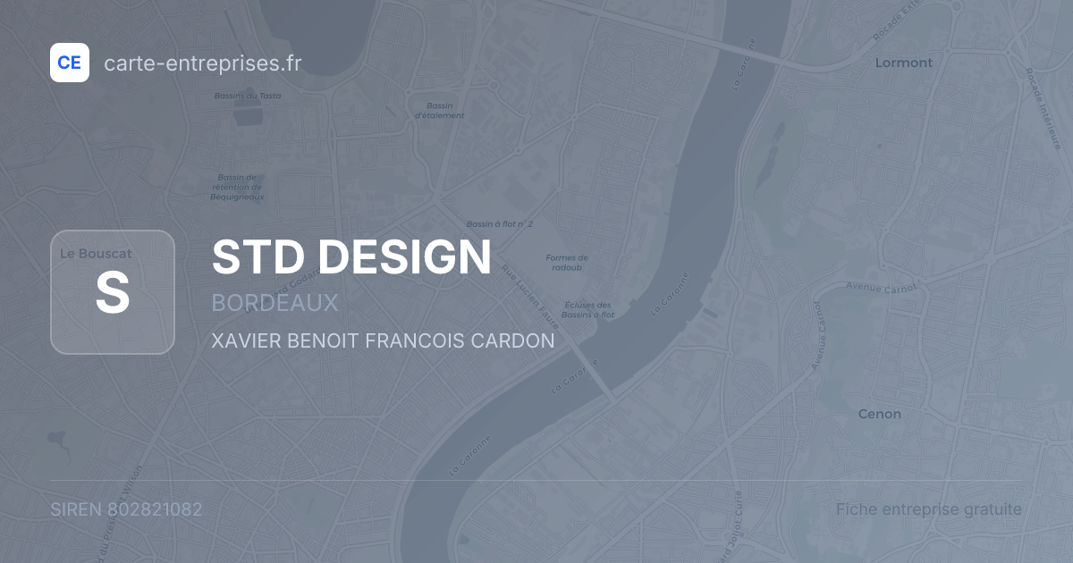 STD DESIGN — 802821082 — fiche entreprise