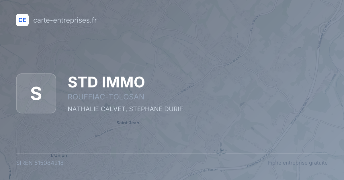 STD IMMO — 515084218 — fiche entreprise