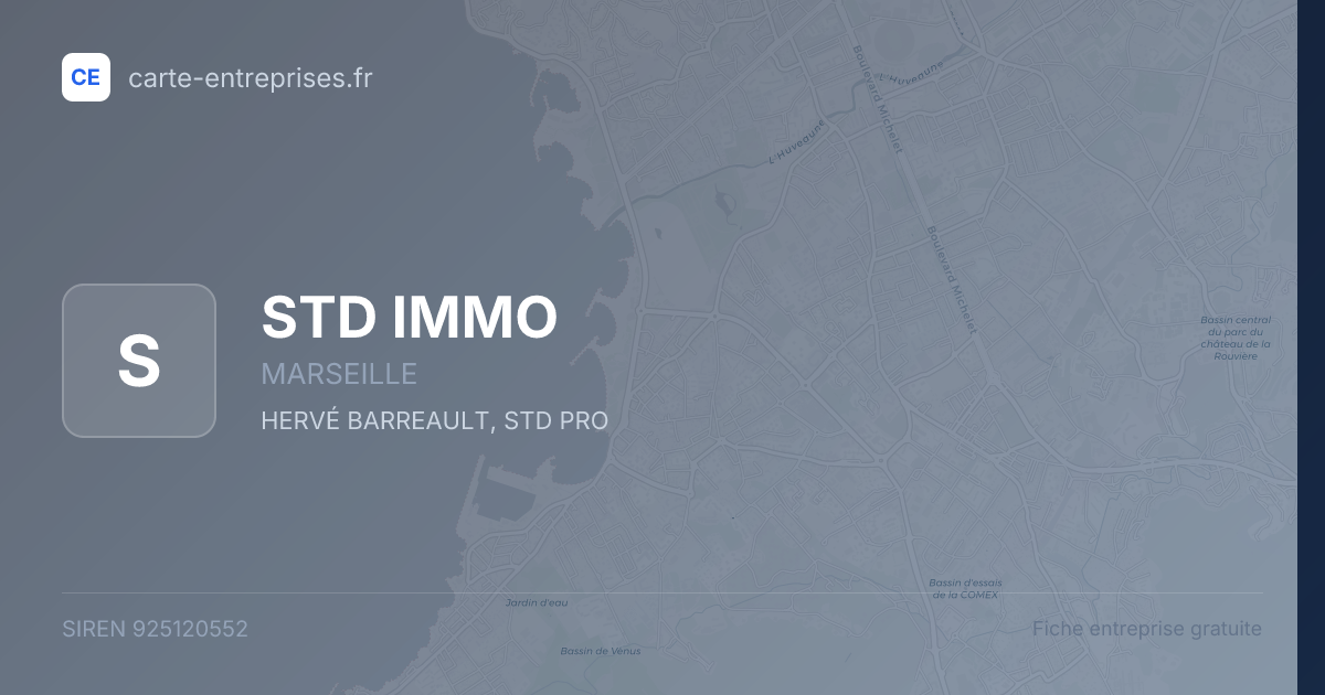 STD IMMO — 925120552 — fiche entreprise