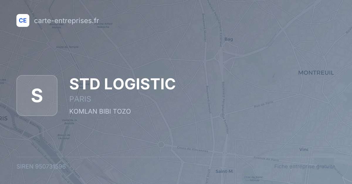 STD LOGISTIC — 950731596 — fiche entreprise