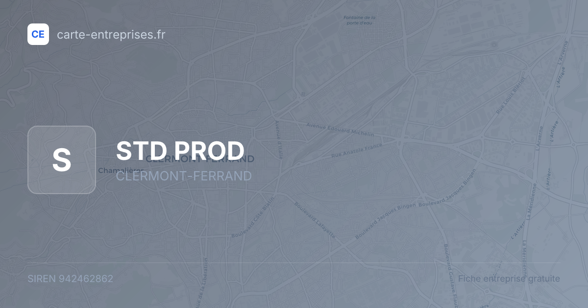 STD PROD — 942462862 — fiche entreprise
