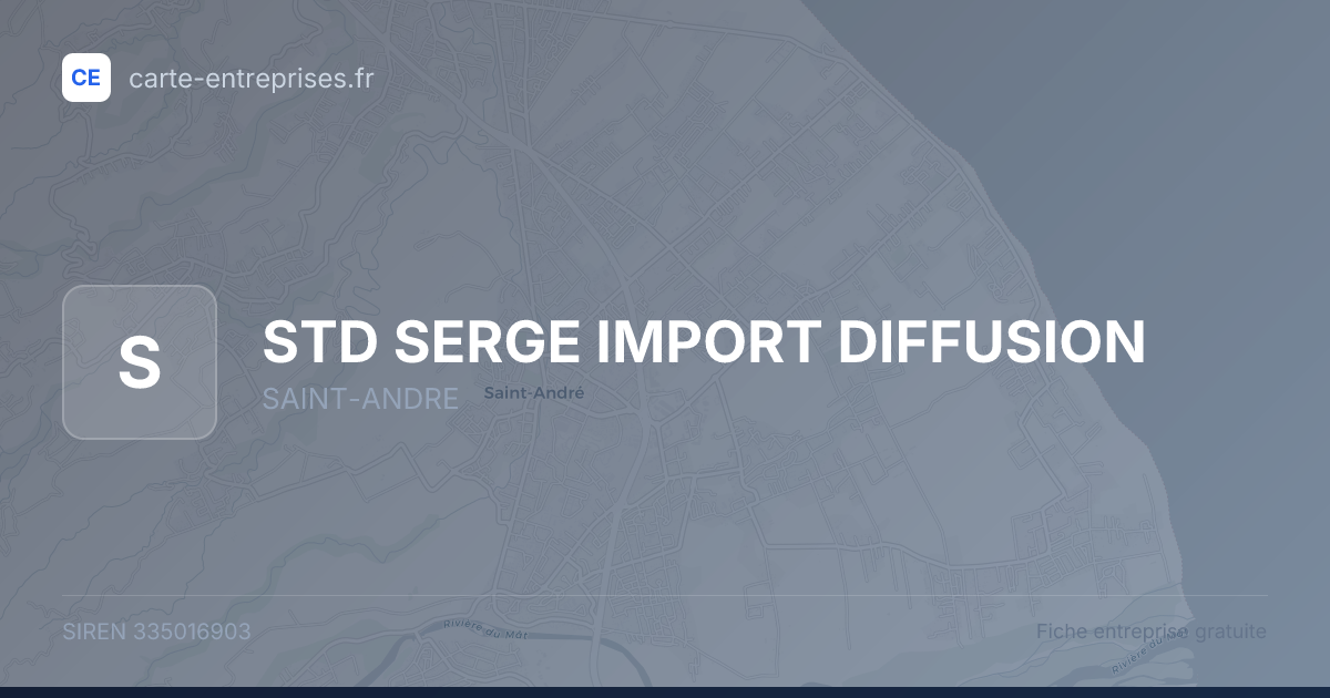 STD SERGE IMPORT DIFFUSION — 335016903 — fiche entreprise