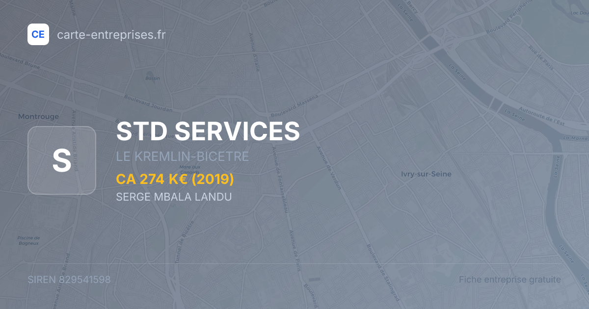STD SERVICES — 829541598 — fiche entreprise