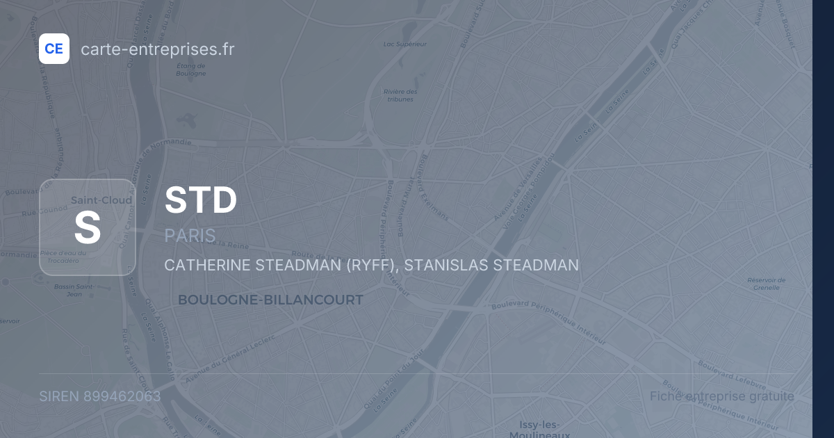 STD — 899462063 — fiche entreprise