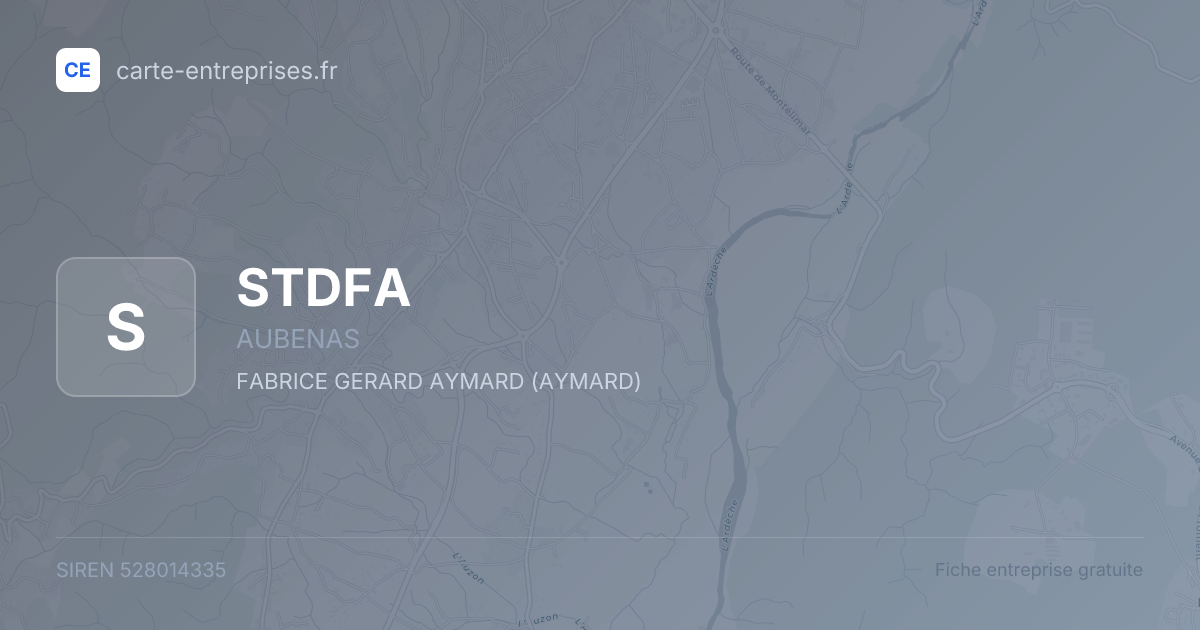 STDFA — 528014335 — fiche entreprise