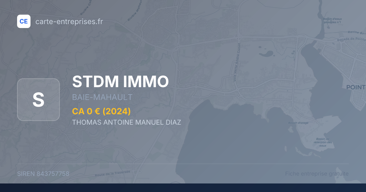 STDM IMMO — 843757758 — fiche entreprise