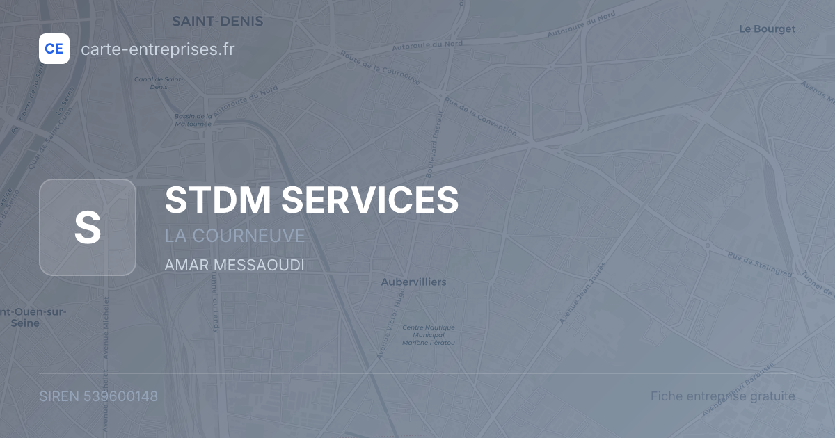 STDM SERVICES — 539600148 — fiche entreprise