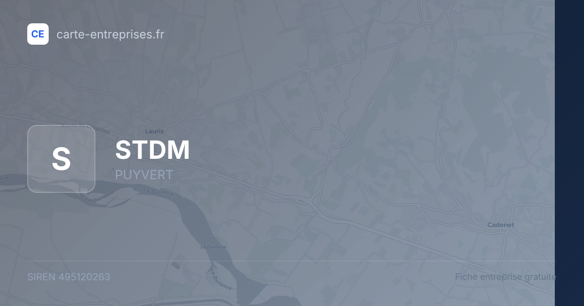 STDM — 495120263 — fiche entreprise