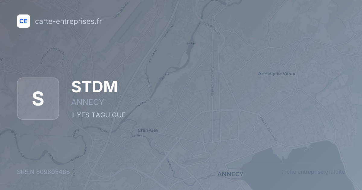 STDM — 809605488 — fiche entreprise