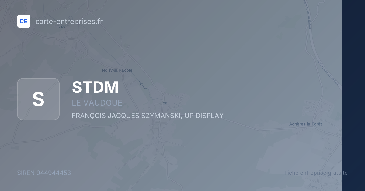 STDM — 944944453 — fiche entreprise