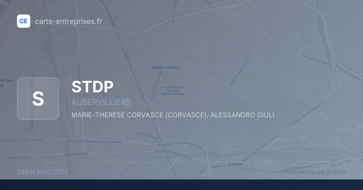 STDP — 814073771 — fiche entreprise