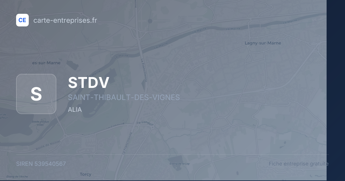 STDV — 539540567 — fiche entreprise