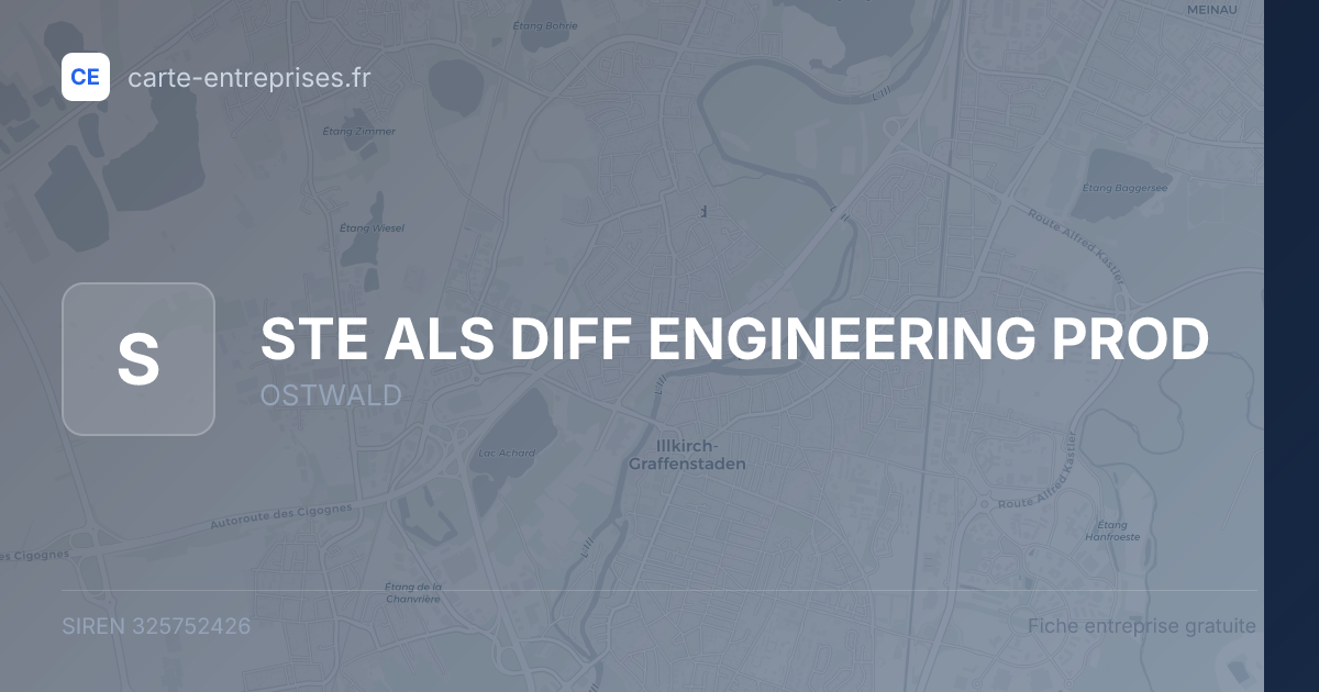 STE ALS DIFF ENGINEERING PROD — 325752426 — fiche entreprise