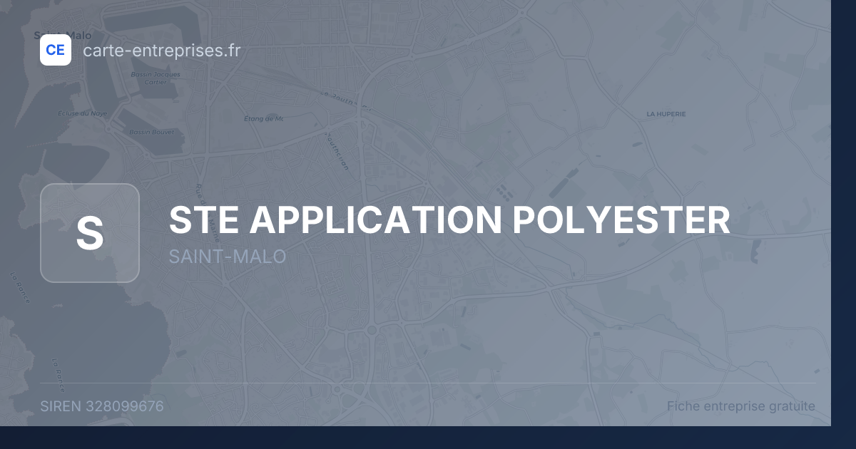 STE APPLICATION POLYESTER — 328099676 — fiche entreprise