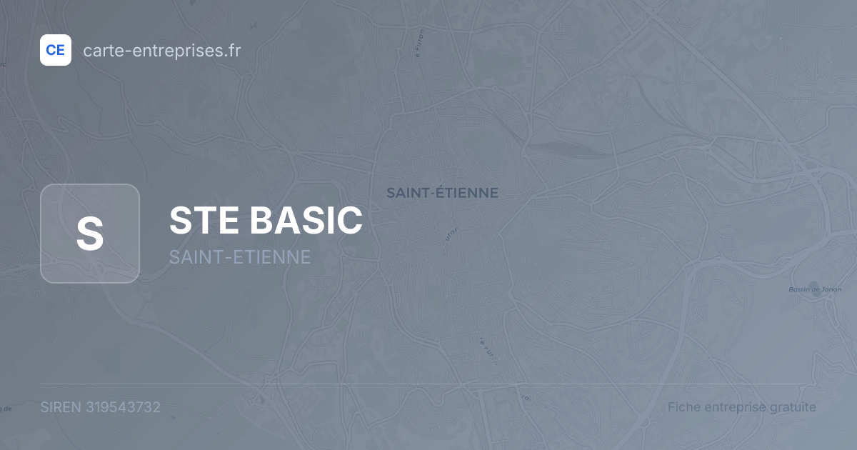 STE BASIC — 319543732 — fiche entreprise